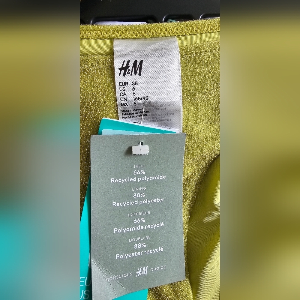 Yellow H&M Bikini Set (Size 4/6) – Eco-friendly Recycled Material - Picture 4 of 4